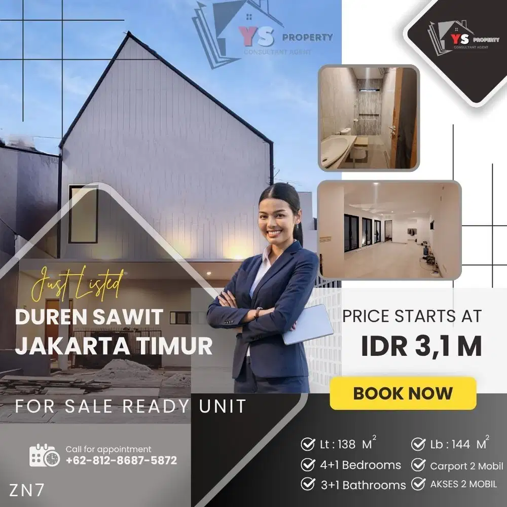 DUREN SAWIT JAKTIM RUMAH BARU SCANDINAVIA 2 LT PROGRESS 95% ZN7