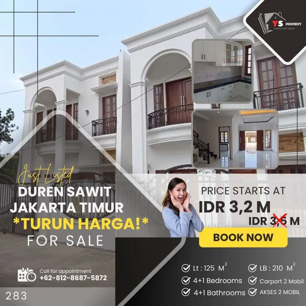 DUREN SAWIT JAKARTA TIMUR RUMAH MEWAH CLASSIC DALAM KOMPLEK ELIT 283