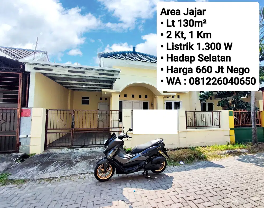 Jual Rumah Rumah Area Jajar Solo, Dekat Manahan, Alila, Alana, DLL