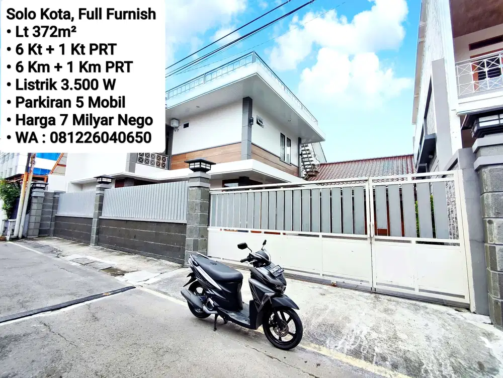 Jual Rumah Baru Full Furnish Area SOLO KOTA, DekaT Pusat Bisnis