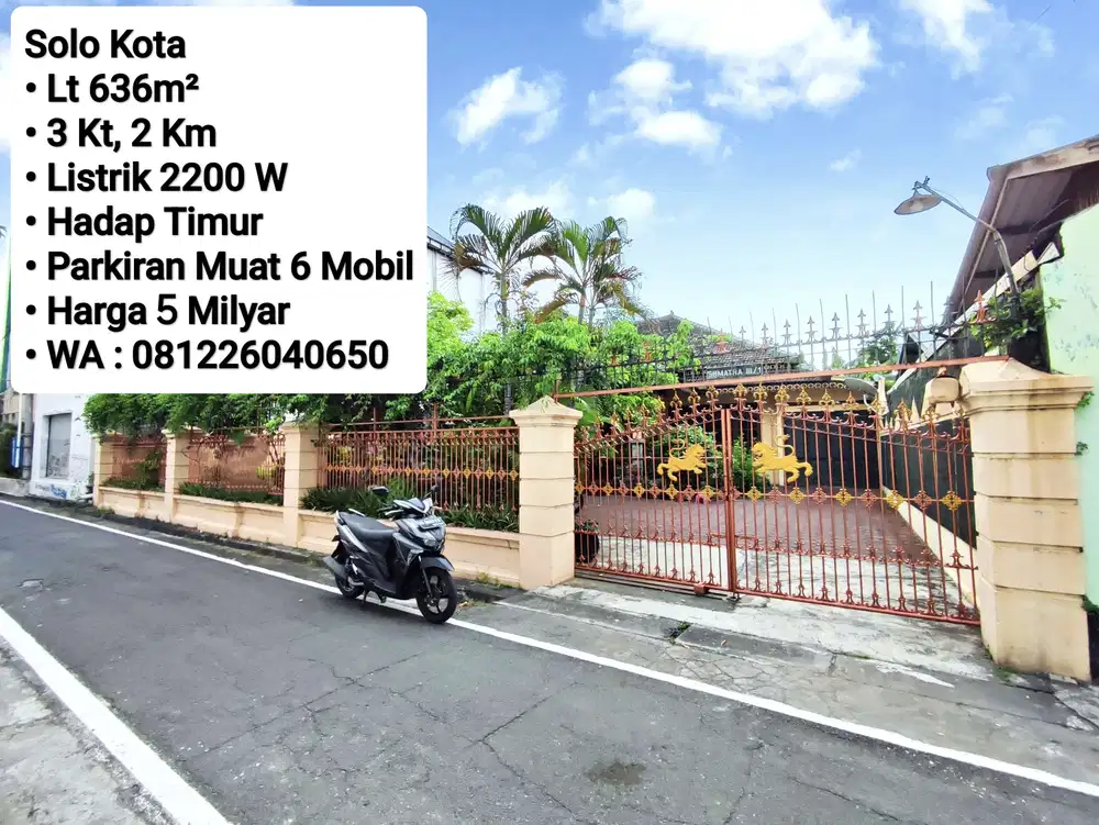 Jual Rumah Area Solo Kota, Dekat Solo Paragon Mall, Solo Grand Mall