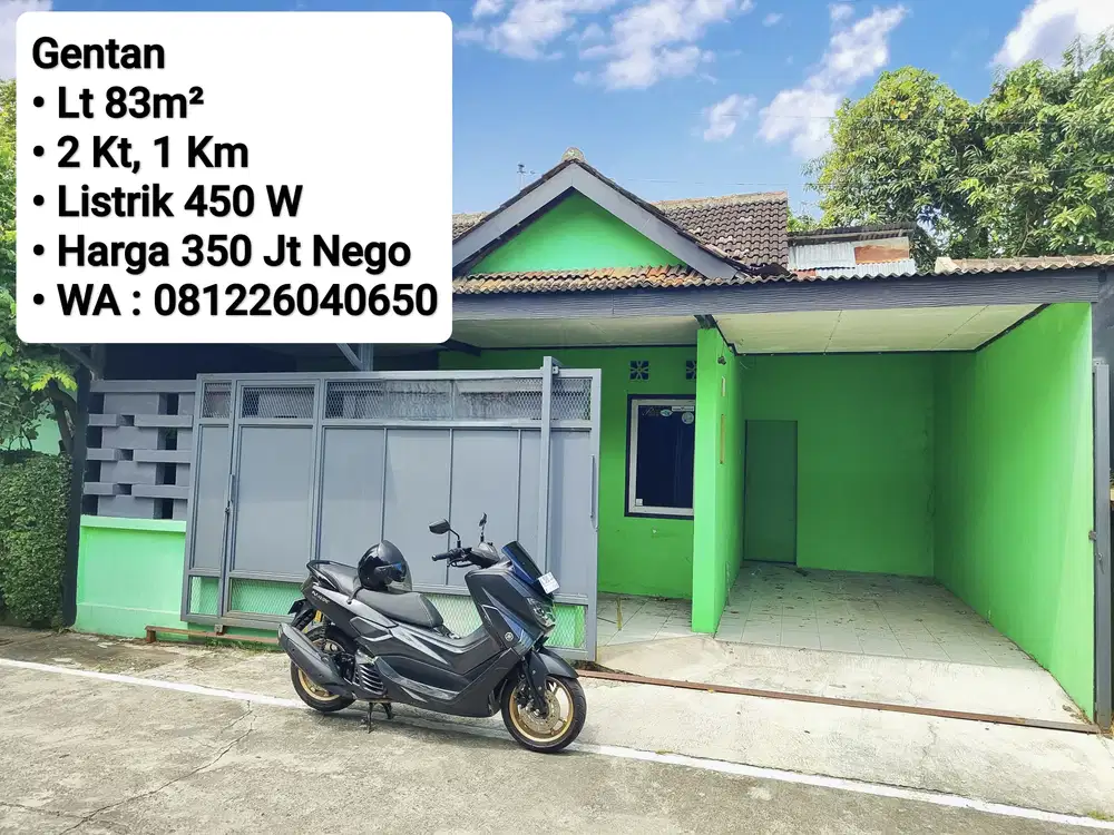 Jual Rumah Area Perum Gentan, Dekat Purwosari, Laweyan, Solo Baru