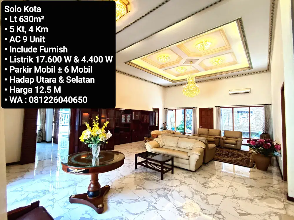 Jual Rumah Siap Pakai Area Solo Kota, Dekat Sriwedari, Paragon Mall