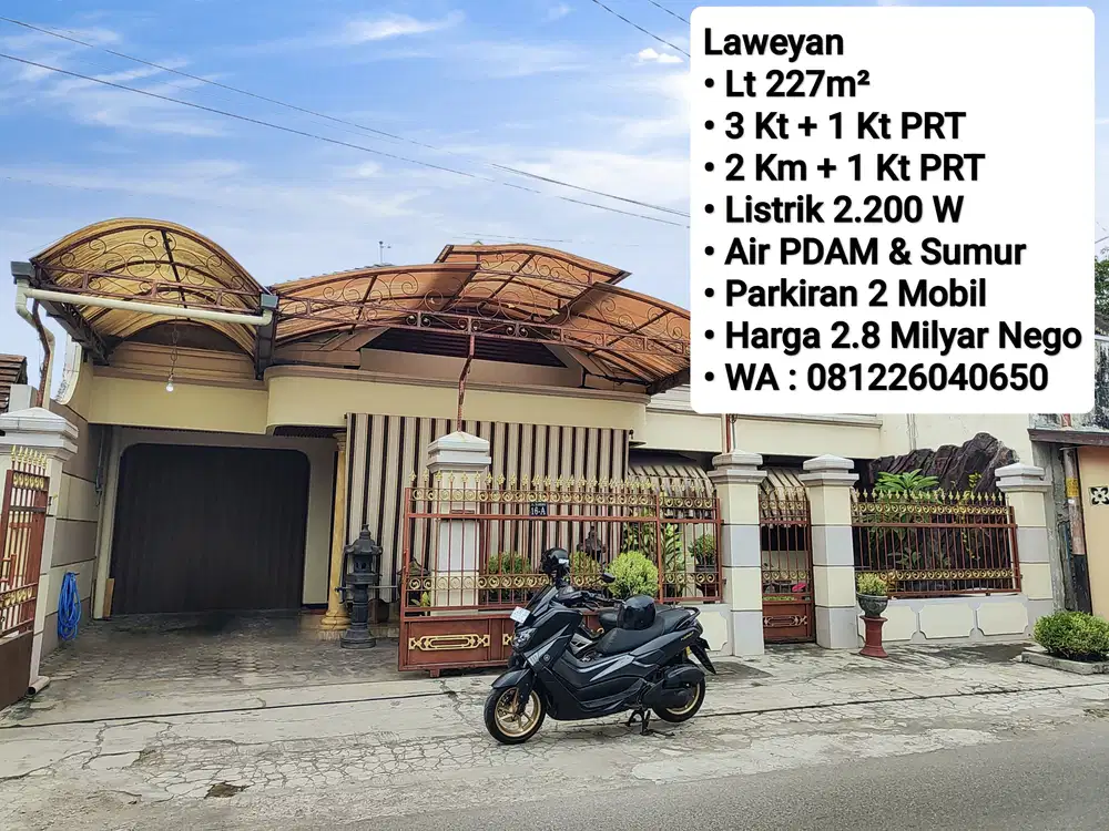 Jual Rumah Siap Huni Area Solo Kota Laweyan, Dekat Purwosari, Gentan