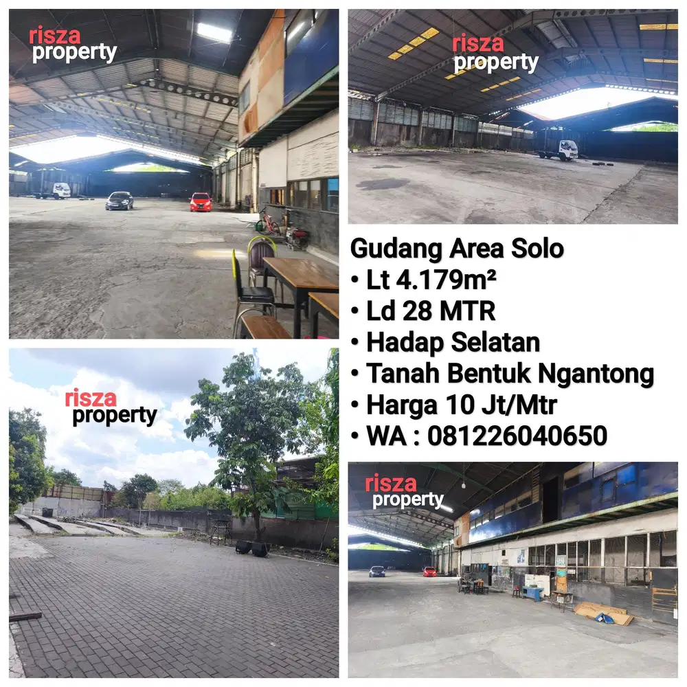 Jual Gudang Solo Area Dekat Manahan Akses Simpangan Truck, Dekat Tol