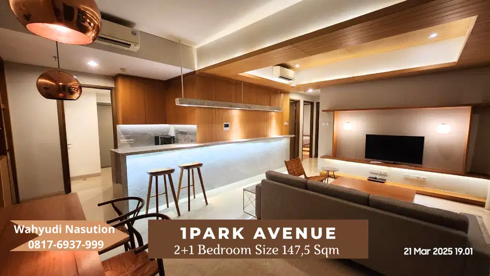 Disewakan Apartemen 1Park Avenue 2+1 Bedroom