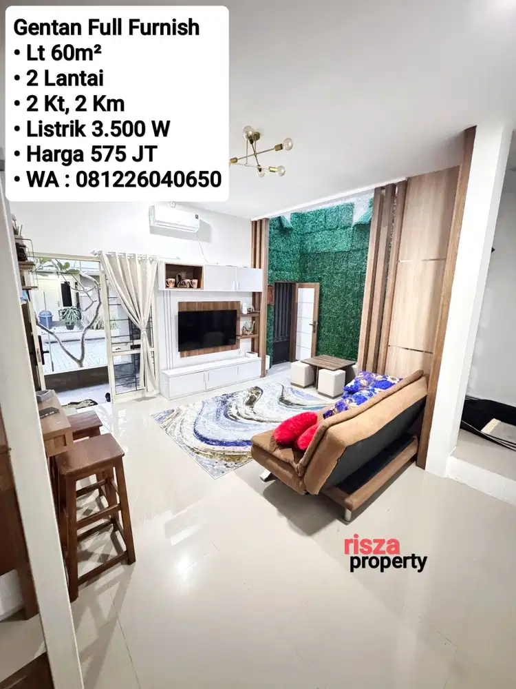 Jual Rumah Siap Huni Full Furnish Area Gentan, Dekat Laweyan,Purwosari