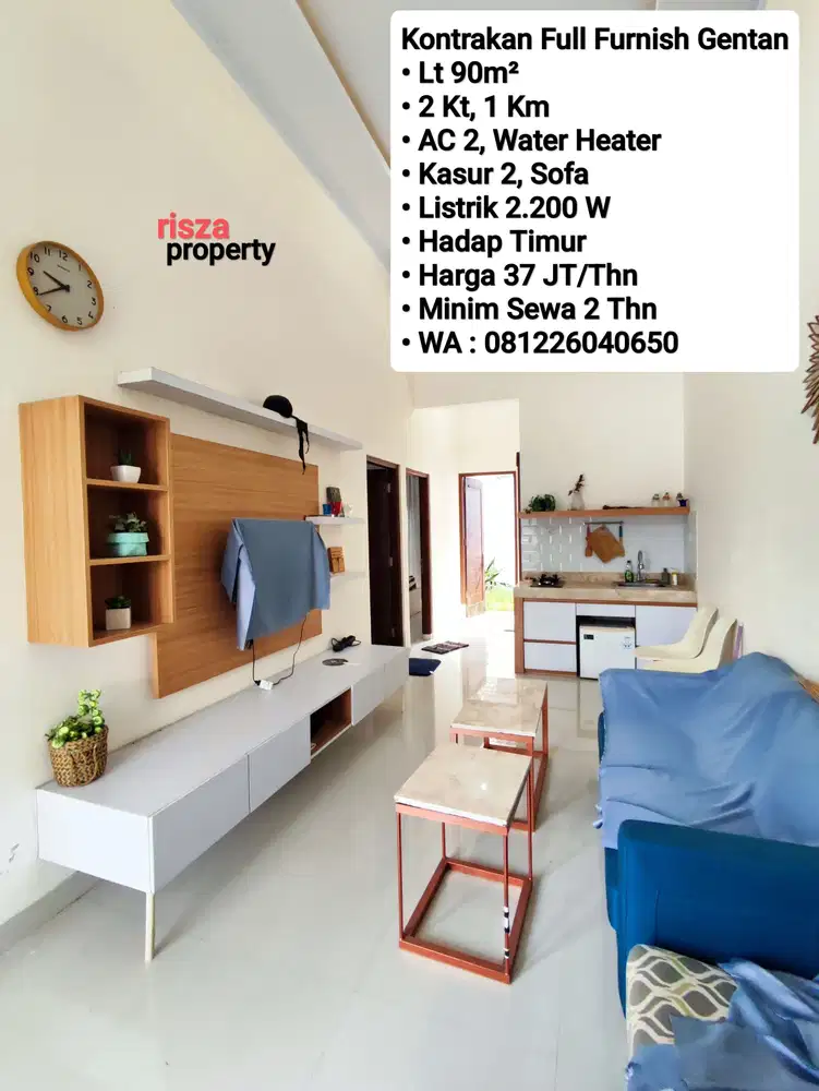 Sewa Rumah Minim Sewa 2 Tahun Area Perum Cluster Area Gentan