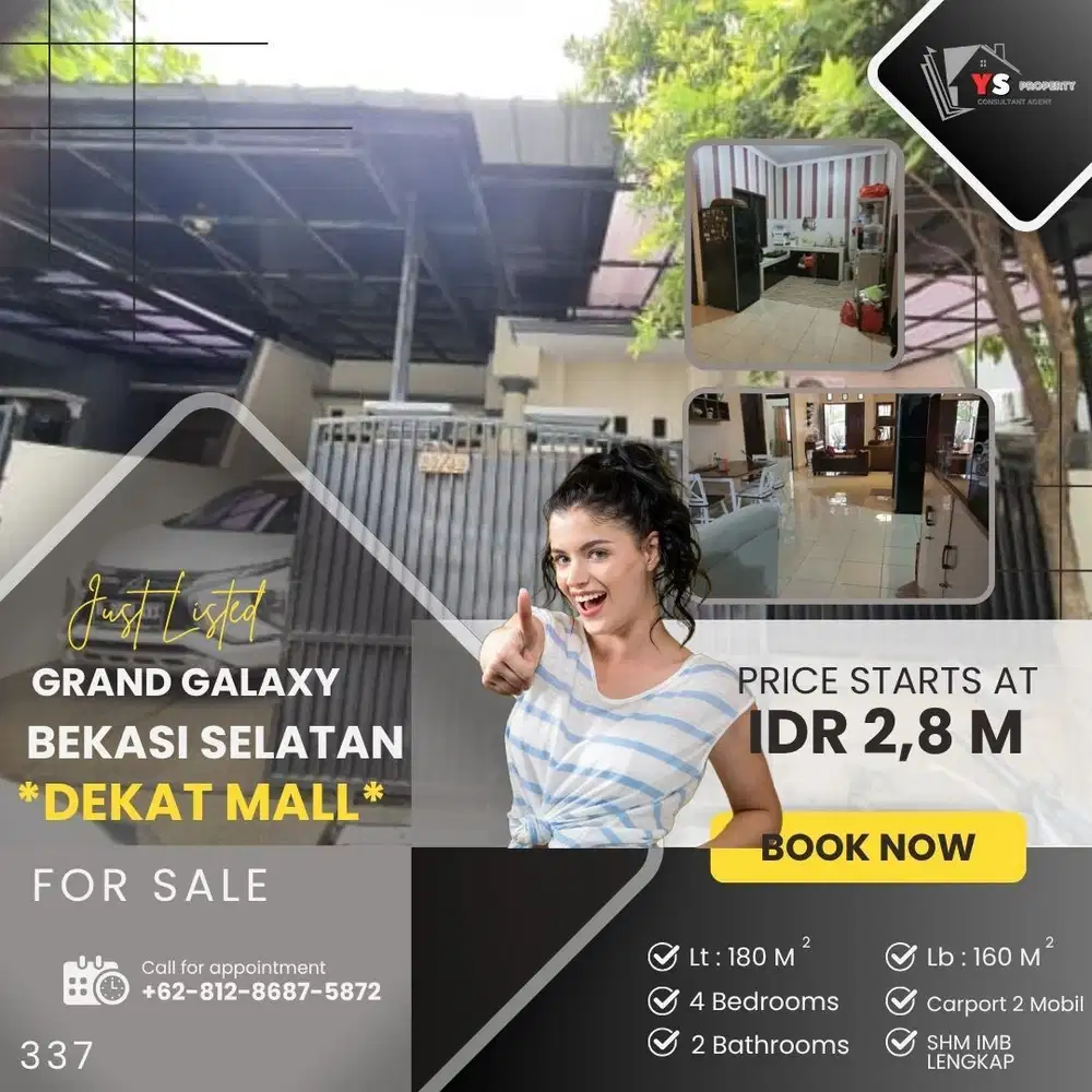 GRAND GALAXY BEKASI RUMAH 1 LT DALAM KOMPLEK DEKAT MALL SEKOLAH  337