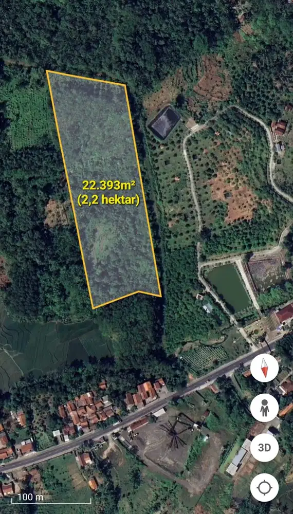 TANAH PERKEBUNAN CILACAP DEKAT WISATA & JALAN PROVINSI