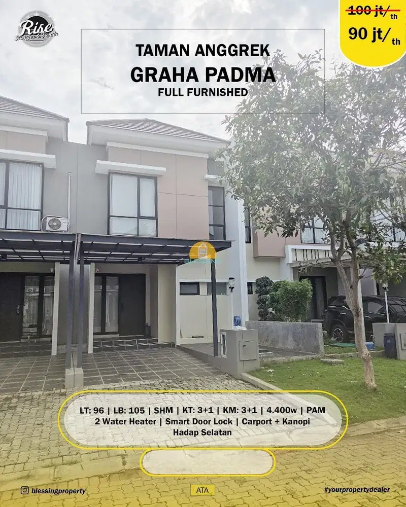 Rumah full furnish dekat kawasan industri dan bandaraRumah full furnis