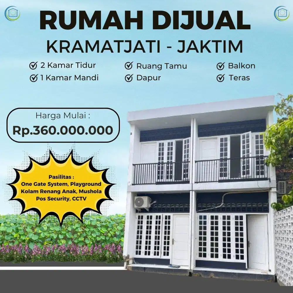 Rumah cluster nyaman strategis, one gate, ada kolam renang, Jakarta