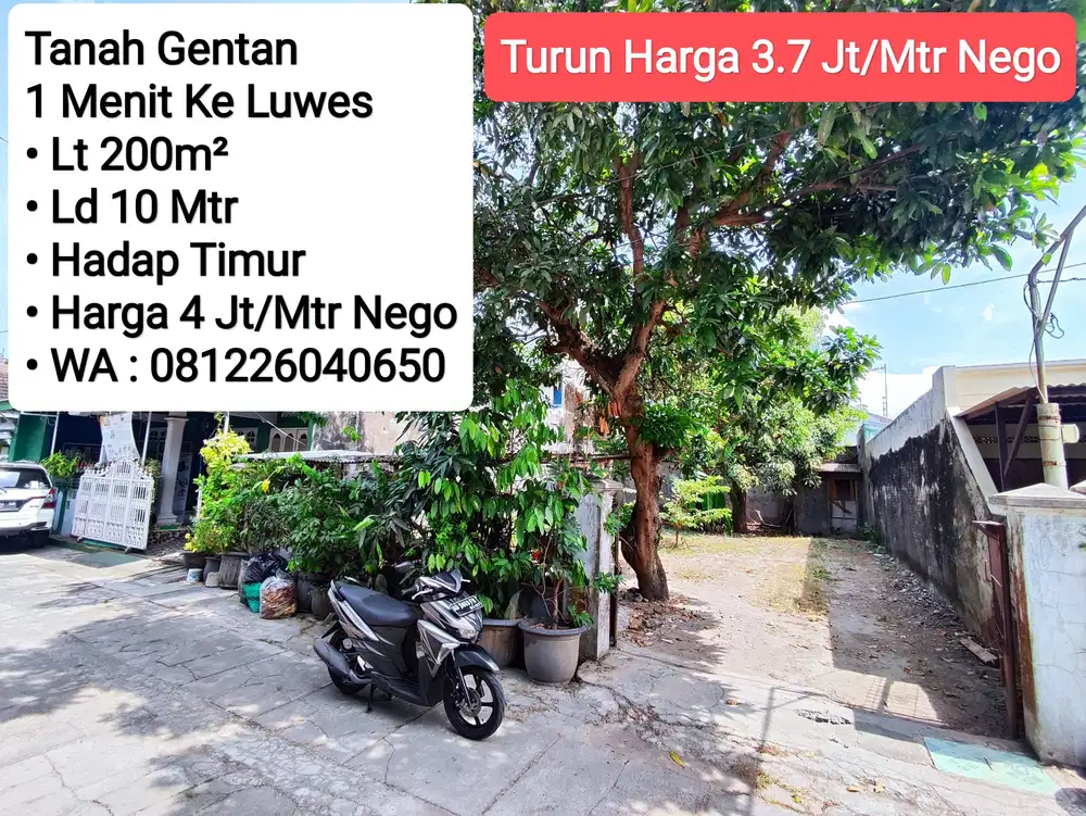 Jual Tanah Siap Bangun Area Asli Gentan, Dekat Laweyan, Purwosari