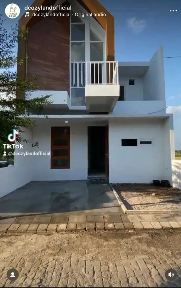 Rumah 2 lantai skandinavian murah dekat stasiun KRL Gawok