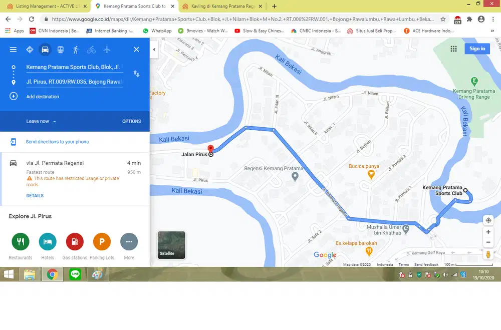 DIJUAL KAVLING DI KEMANG PRATAMA REGENCY, BEKASI