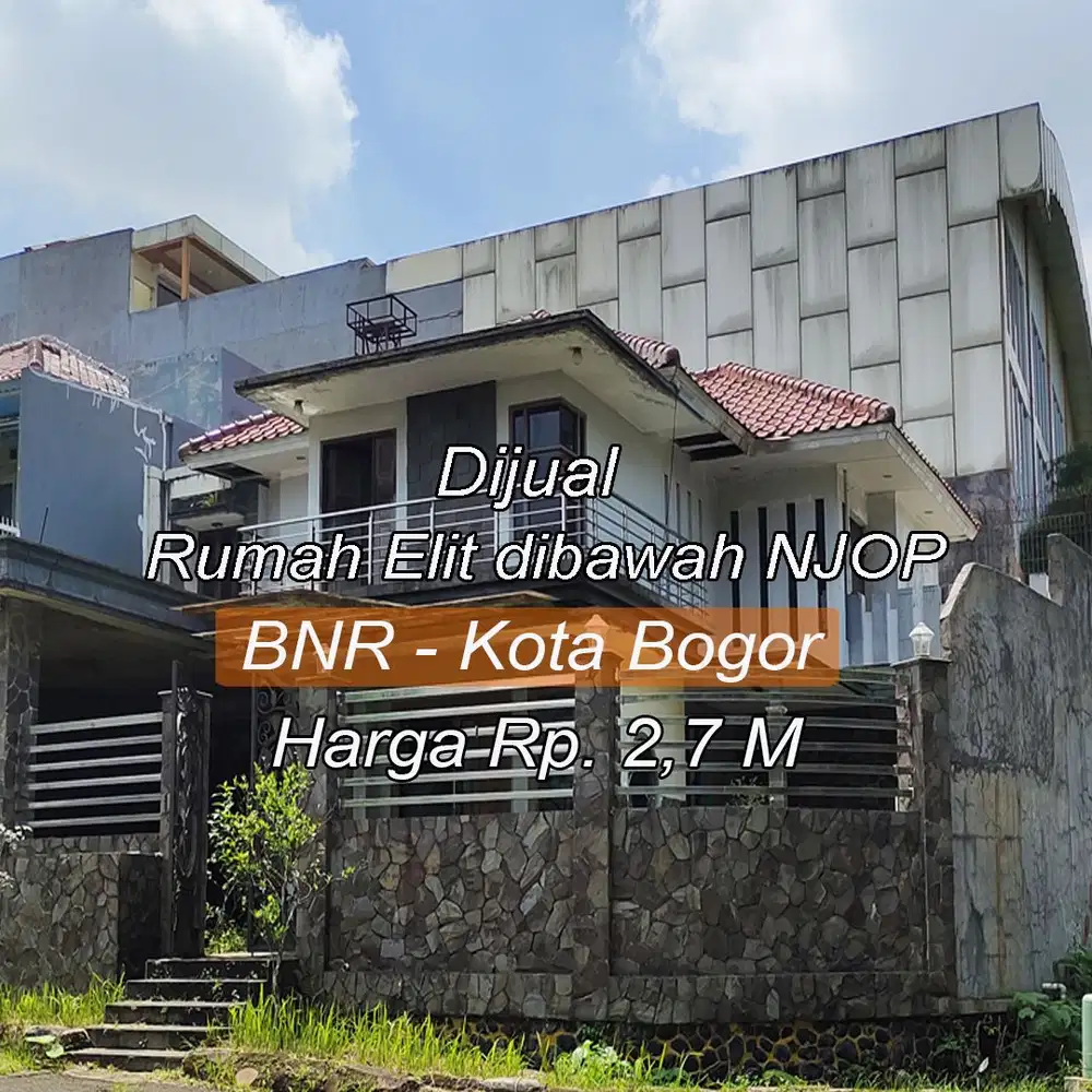 Dijual Rumah Mewah rasa Villa view Sungai sejuk di BNR depan, Bogor.