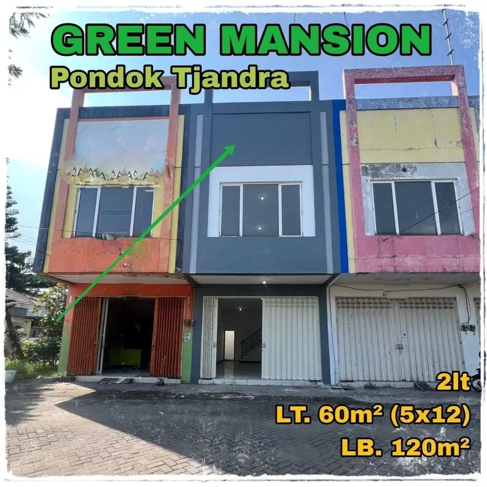 DIJUAL Ruko GREEN MANSION 2 Lt Siap Untung cuma 850jt PONDOK TJANDRA