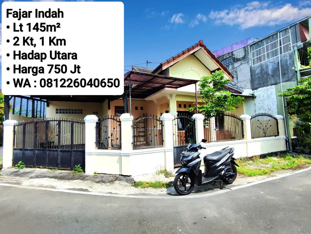 Jual Rumah Area Perumahan Fajar Indah, Dekat Jajar, Manahan, Pintu Tol