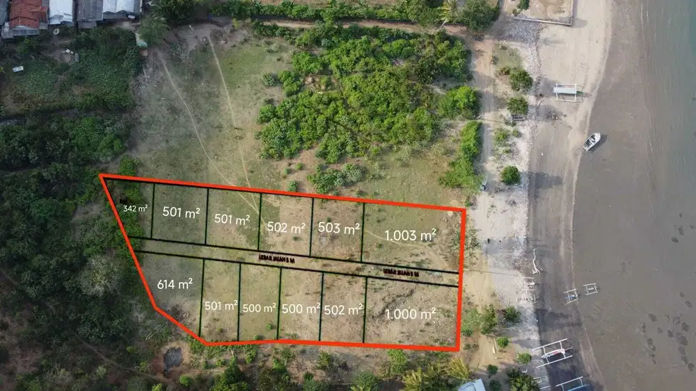 Small beach front plots for sale