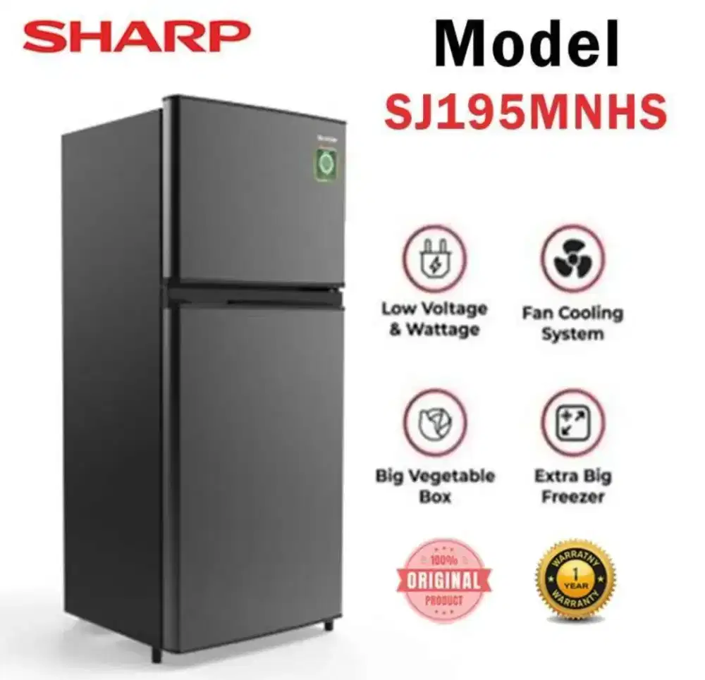 PROMO KULKAS SHARP 2 PINTU TERMURAH BARU BERGARANSI RESMI 5 TAHUN