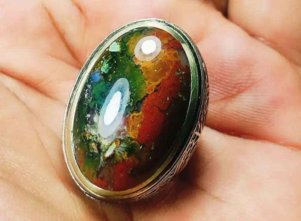 Batu akik pancawarna super keristall