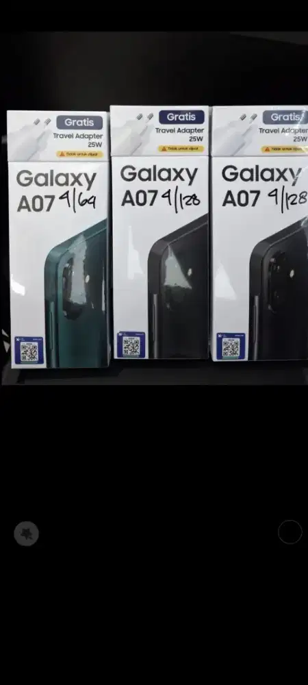 Samsung galaxy A07 ram 6gb 128gb dan4/64 garansi resmi