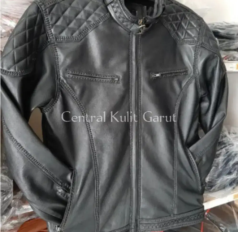 (Pree Order) Jaket Kulit Sulam Bekam - By Central Kulit Garut