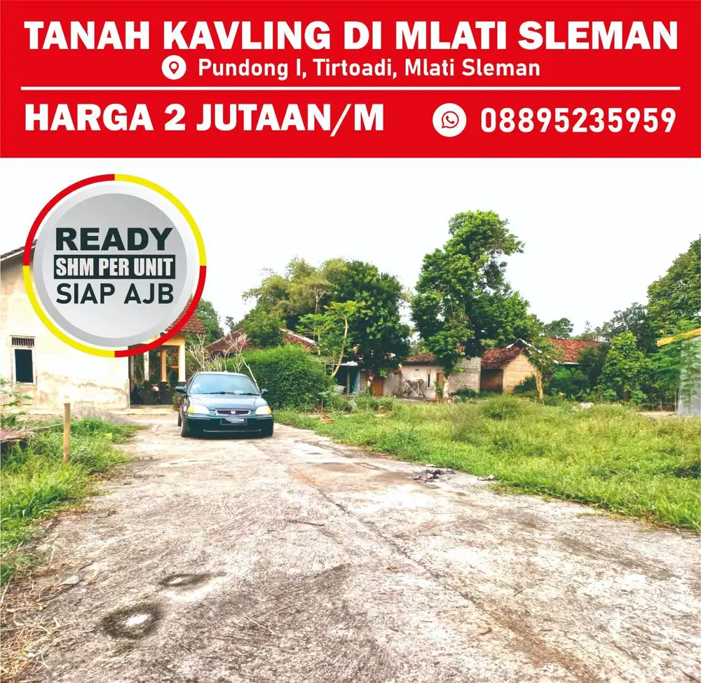 Tanah Kavling di utara dekat Pasar Godean