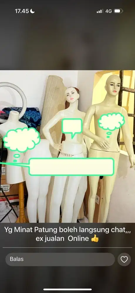 Dijual Manekin bekas pakai