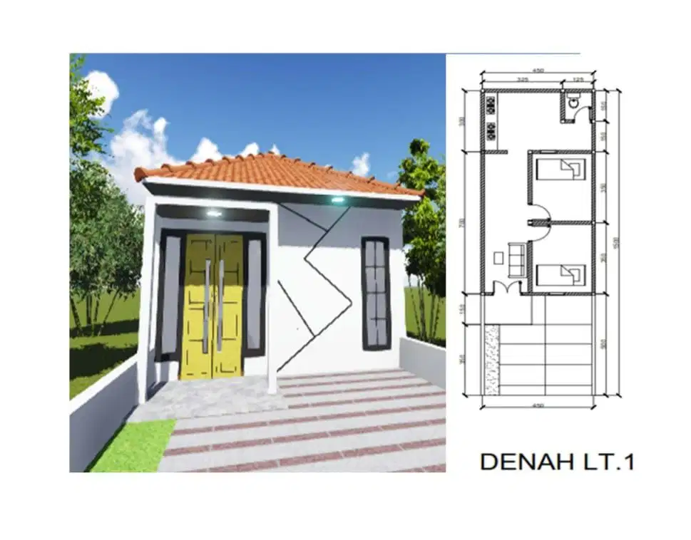 Rumah 1 lantai minimalis modern delta sari indah Sidoarjo