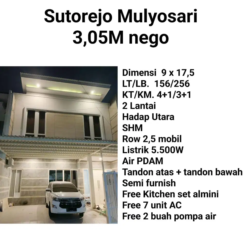 Rumah Dijual Di Sutorejo Mulyosari Surabaya Timur Mewah Siap Huni Dekat Jalan Utama dan Supermarket