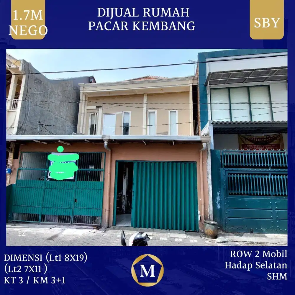 Rumah Pacar Kembang Tambaksari Surabaya Timur dkt Kedung Tarukan SHM Murah