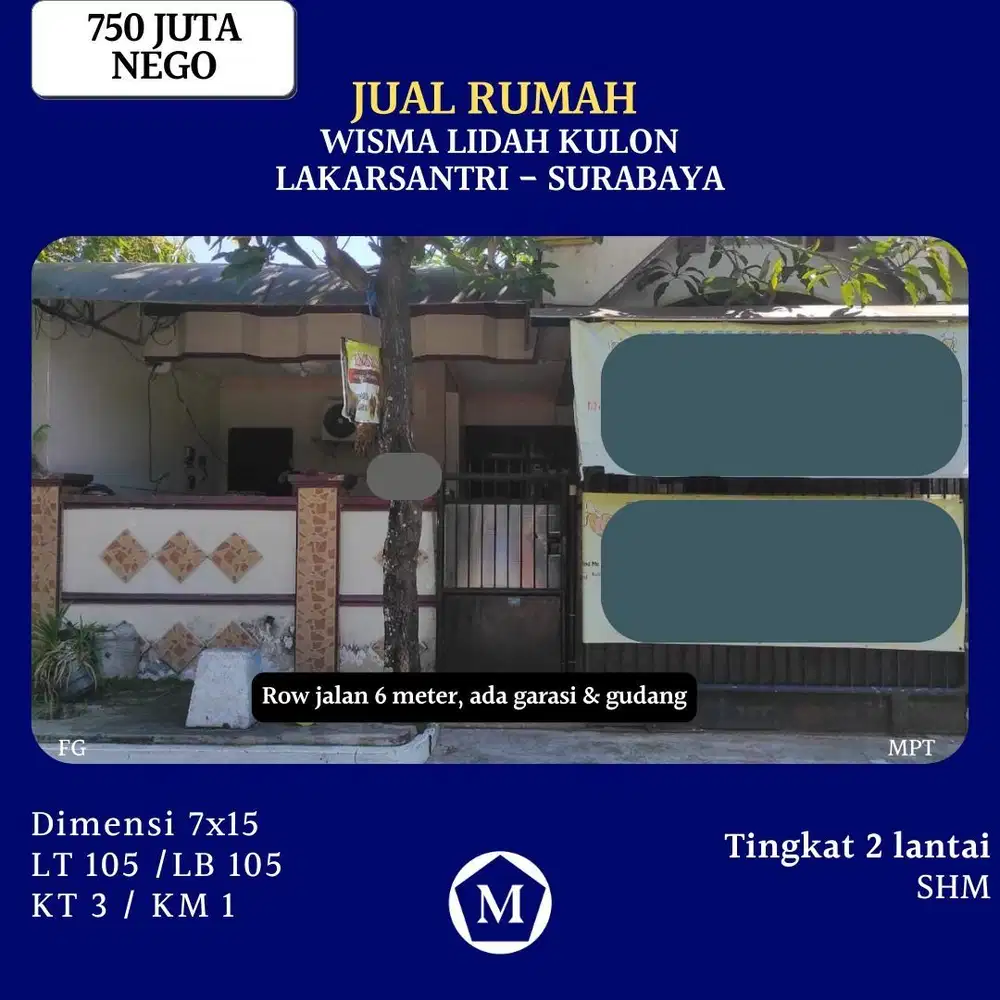 Wisma Lidah Kulon Lakarsantri Surabaya Barat Murah dkt Benowo Tandes Manukan