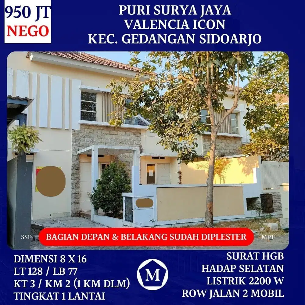 Modern Rumah Puri Surya Jaya Valencia Icon Gedangan Sidoarjo