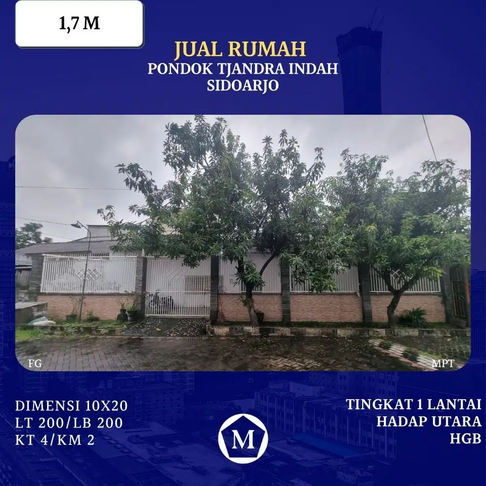 Rumah Pondok Tjandra Indah Sidoarjo dkt Kutisari Juanda Diamond Park Residence