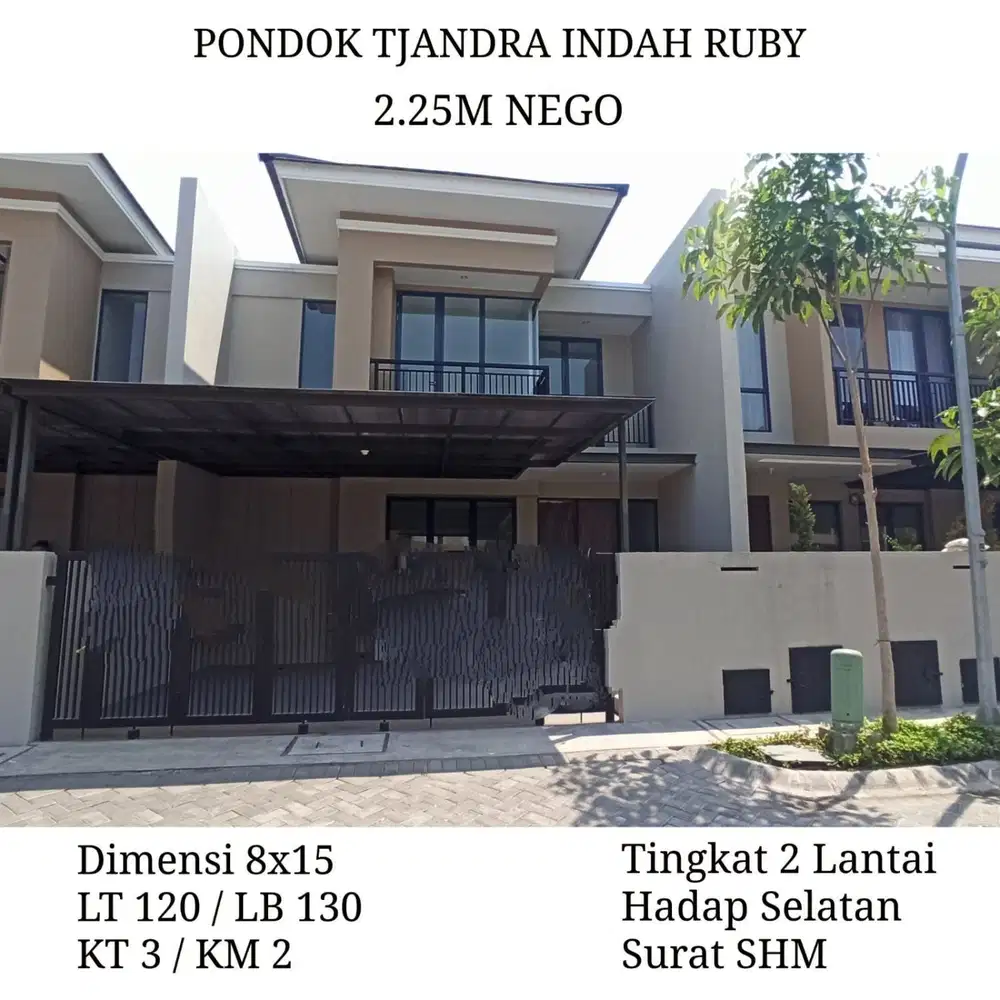 Rumah Pondok Tjandra Indah Siwalankerto MERR Kutisari Juanda SHM