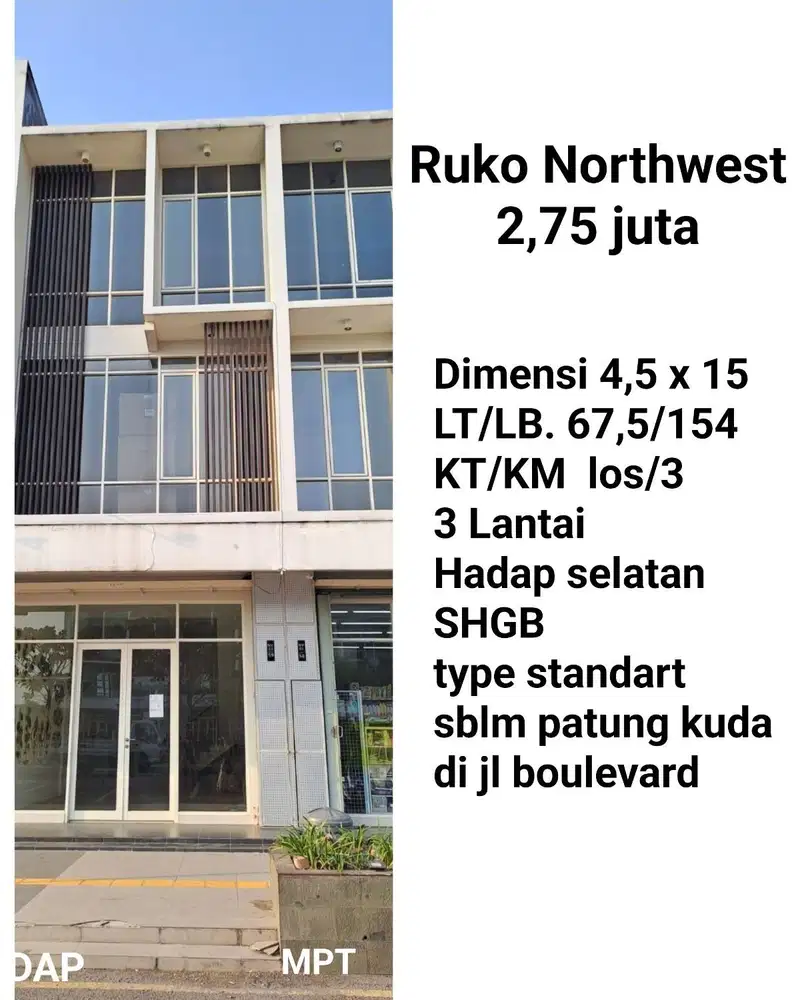 Ruko Northwest Boulevard Citraland Surabaya Dijual Murah Nego Sampai Deal