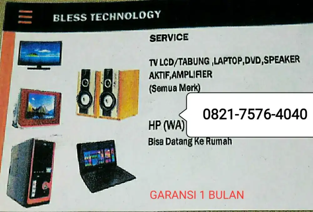 Service Tv Lcd Led Laptop Komputer Sound Amplifier