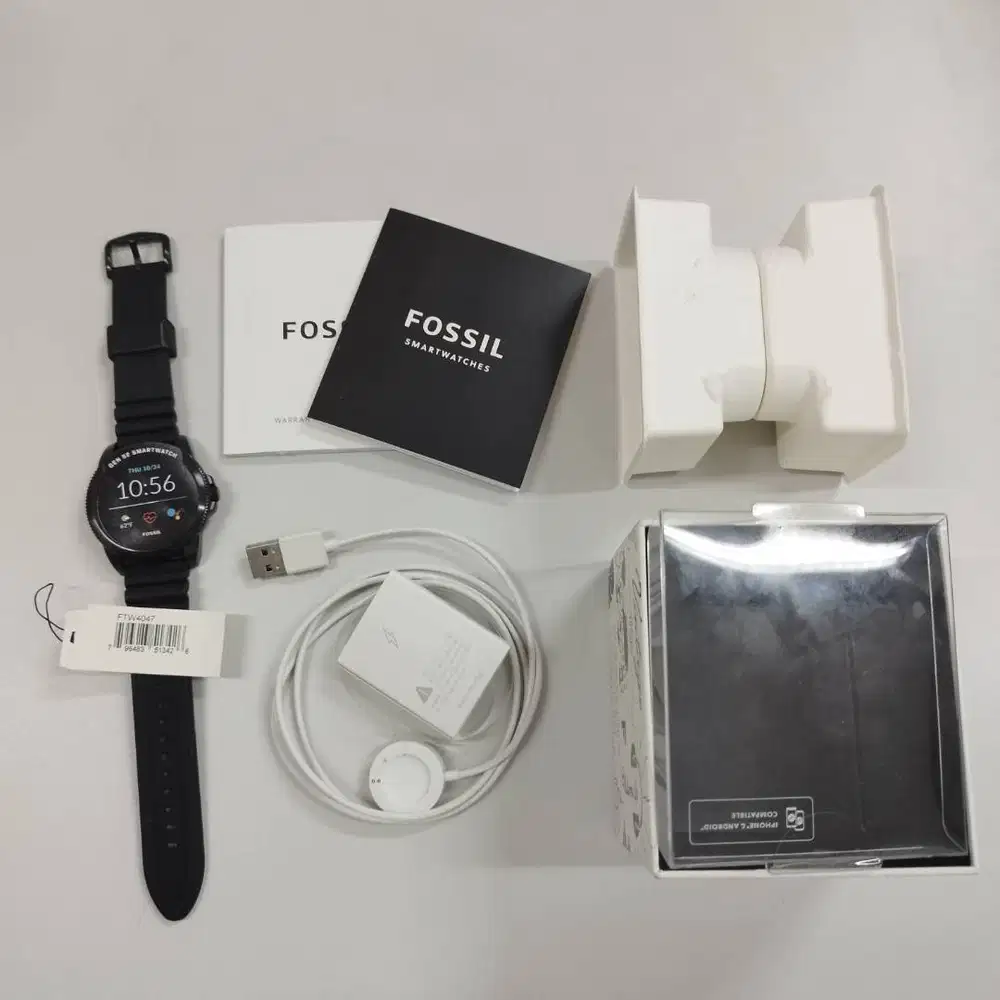 Jam Tangan Digital Fossil Smartwatch Gen 5e Black Silicone Original Sm