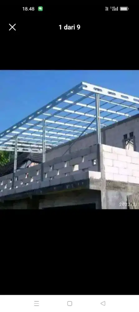 Menerima pemasangan rangka baja ringan