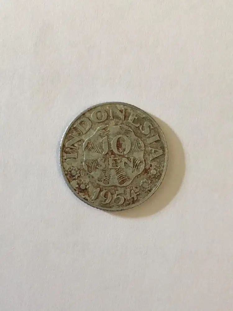 Uang Koin 10 Sen Indonesia 1954 (Original Bukan Replika) RARE Kolektor