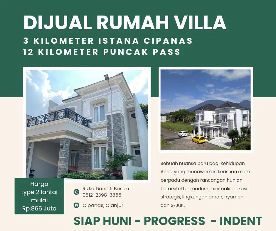 RUMAH PUNCAK CIPANAS CIANJUR.