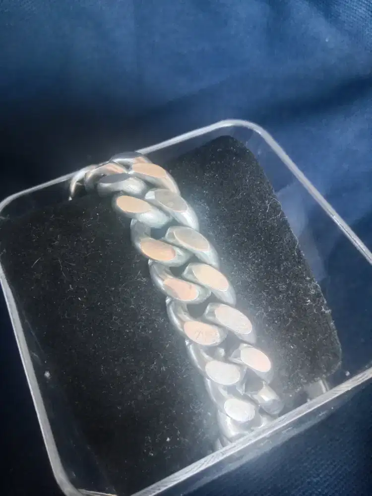 GELANG RANTAI besi putih tebal & mulus NEGO