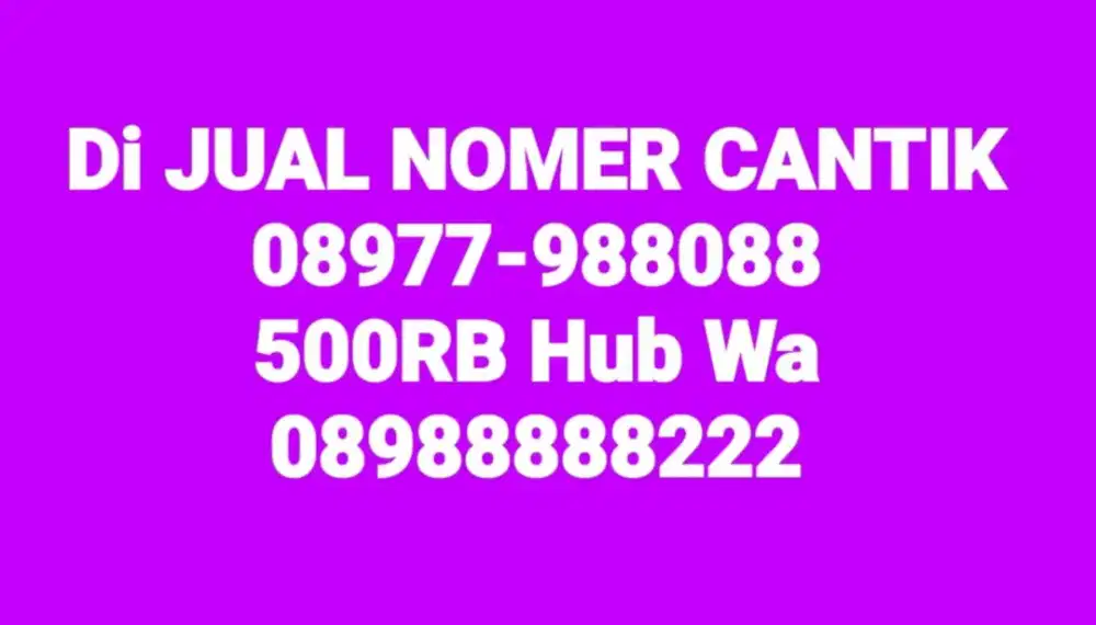 Nomer Cantik three baru segel