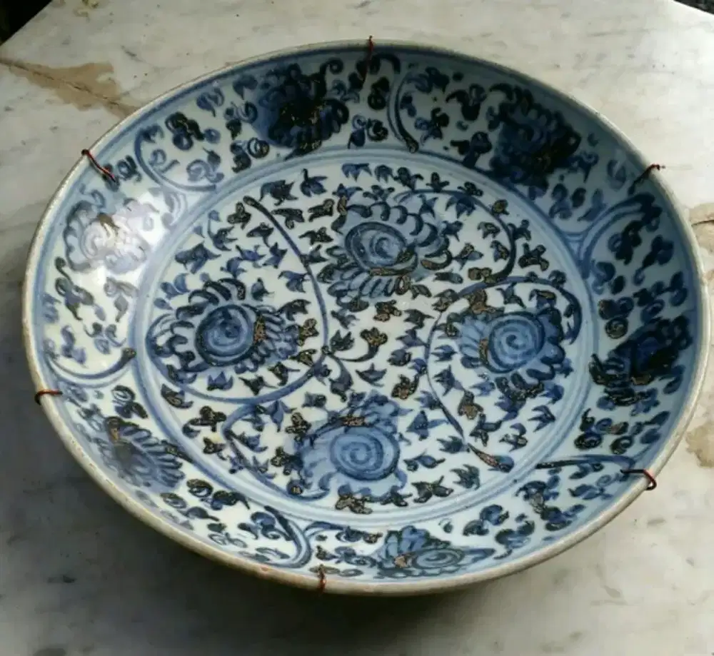 Piring cina antik diameter 25 cm