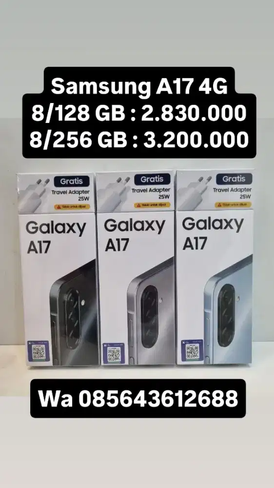 SAMSUNG A17 4G 8/256GB BERGARANSI RESMI SEIN