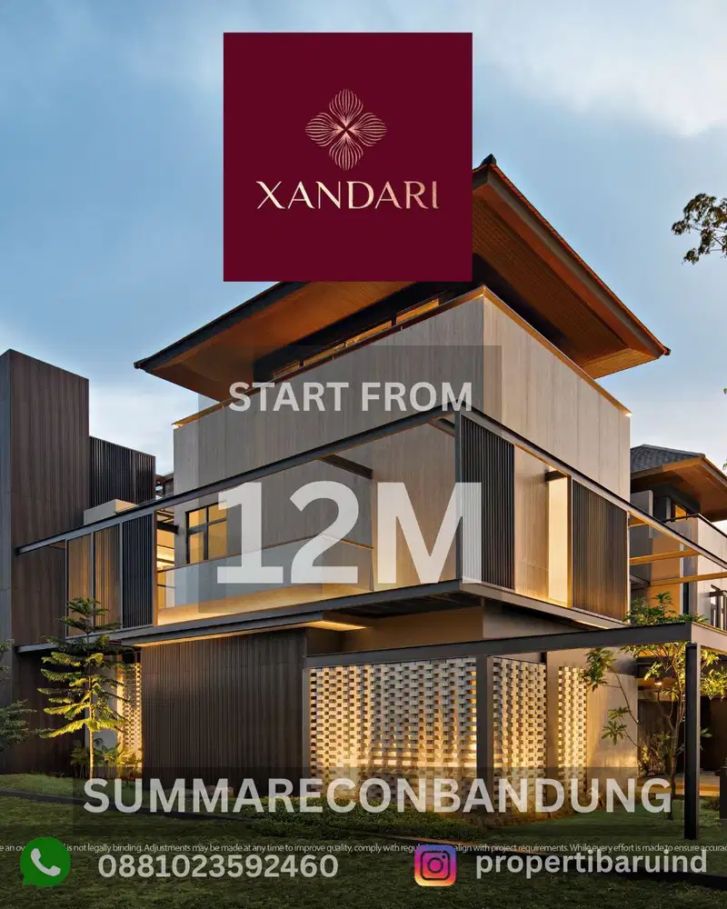 RUMAH MEWAH 3 LANTAI + KOLAM RENANG DEKAT MALL DI SUMMARECON BANDUNG