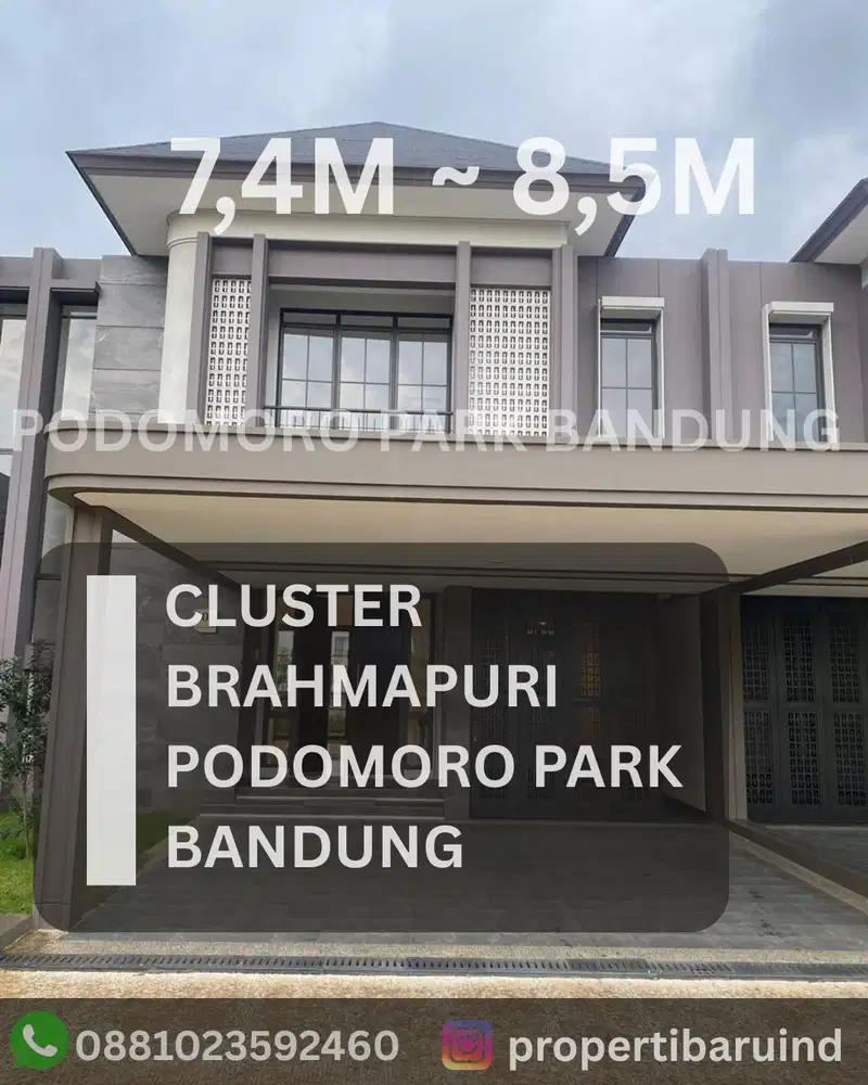 RUMAH MEWAH SIAP HUNI TEPI DANAU KLASTER BRAHMAPURI PODOMORO PARK BANDUNG