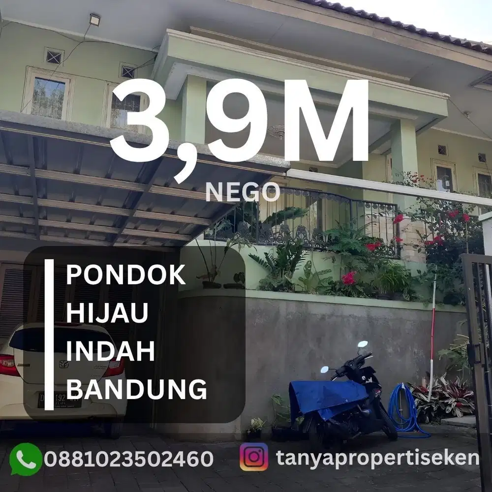 RUMAH 2 LANTAI TERAWAT DAN STRATEGIS DI PONDOK HIJAU INDAH BANDUNG