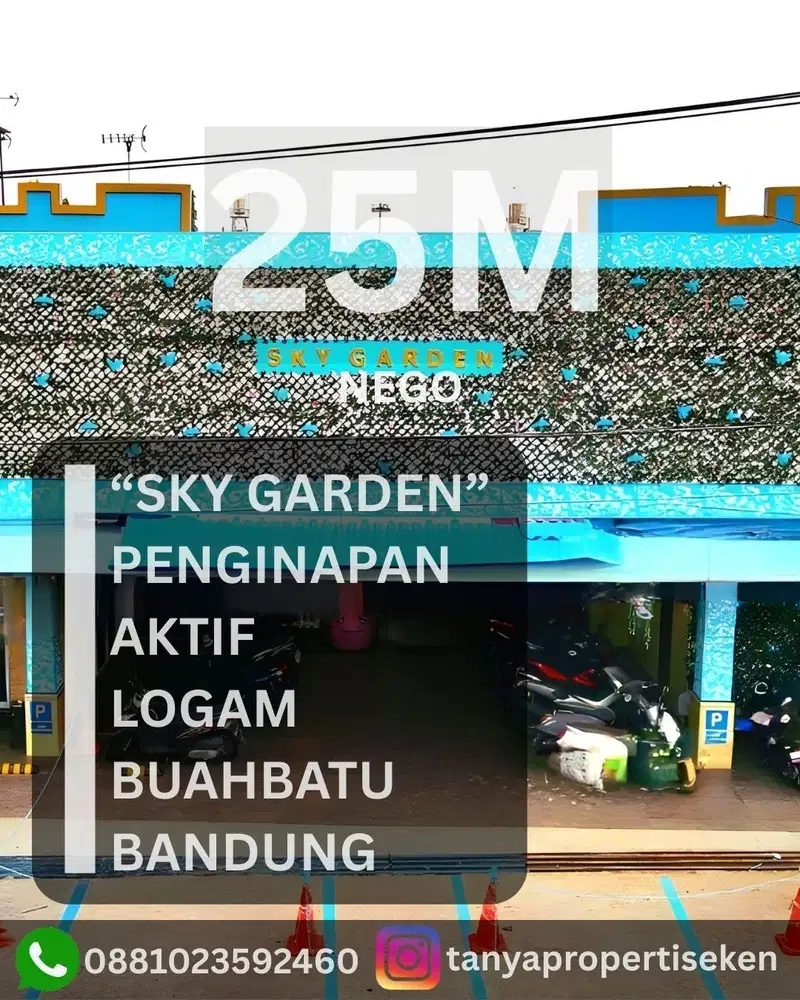 JUAL CEPAT PENGINAPAN AKTIF TERAWAT DAN MEWAH FULLY FURNISHED LOKASI STRATEGIS  DI LOGAM BUAHBATU BANDUNG